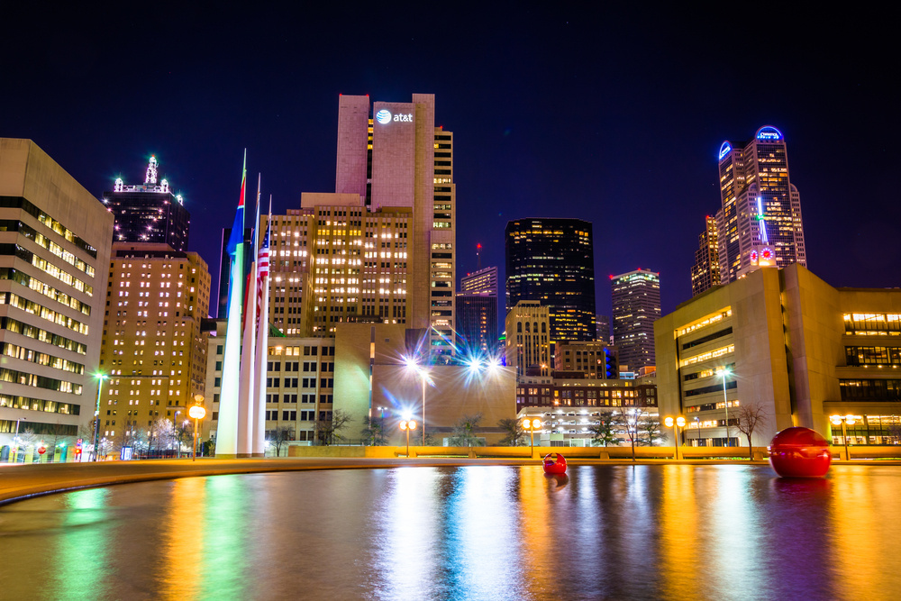 The Dallas skyline to illustrate our blog post about the new enforcement team for data privacy regulations in Texas.